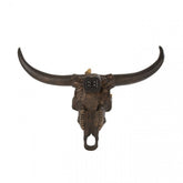 Schedel Os Vlinder Resin Bruin/Goud Large - Wanddecoratie - J-Line - livinglovely.nl