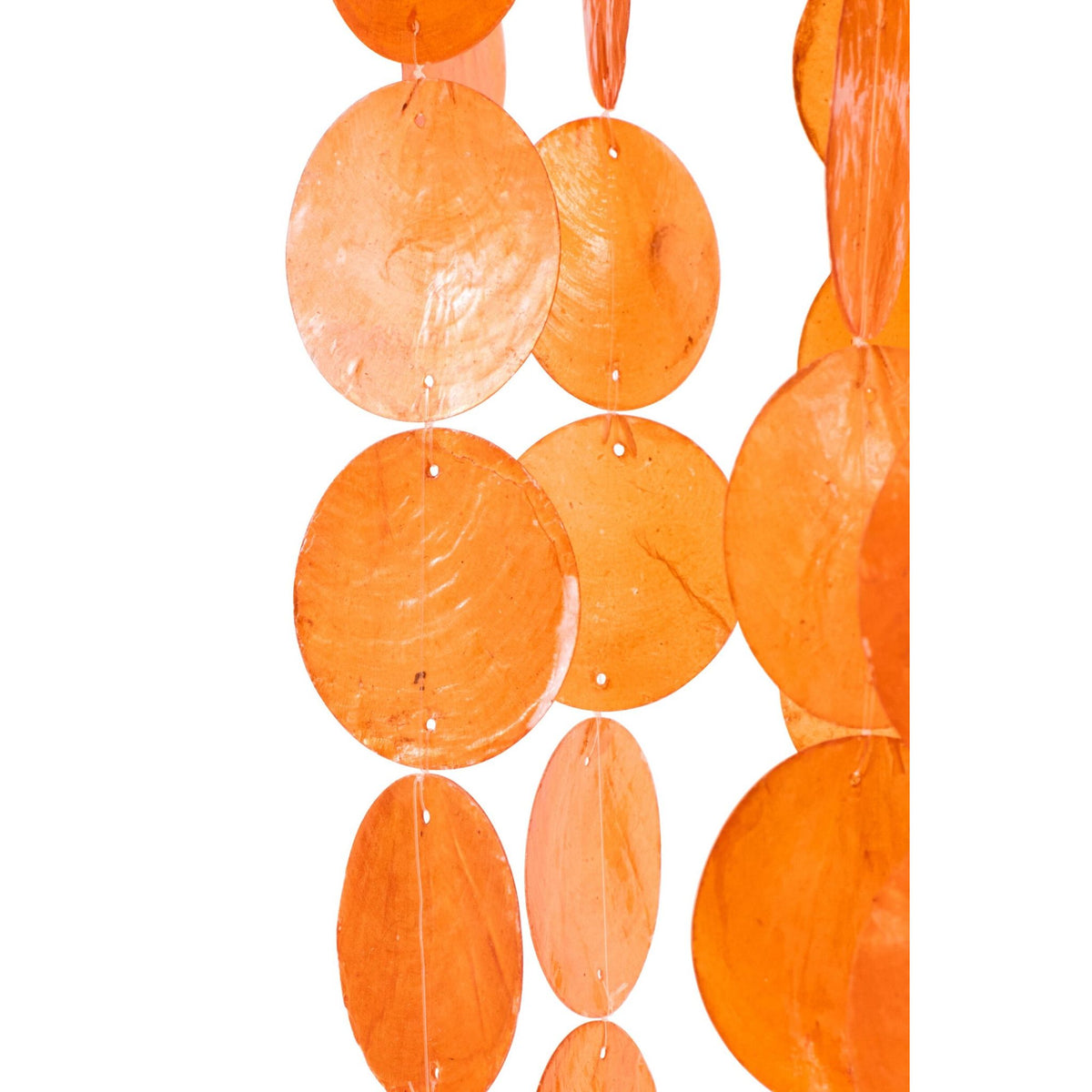 Lampada a sospensione Capiz Arancione Large Ø80cm x H250cm J-Line