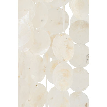 Lampada a sospensione Capiz Bianca Large Ø80cm x H250cm J-Line