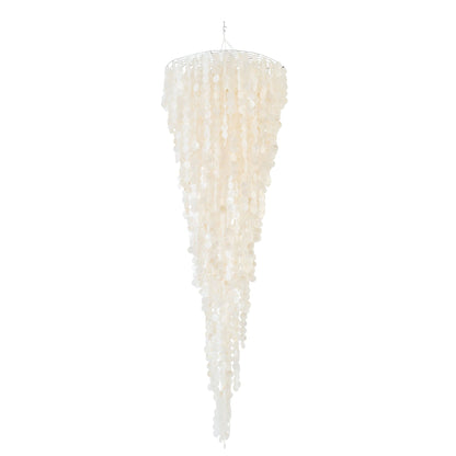 Lampada a sospensione Capiz Bianca Large Ø80cm x H250cm J-Line