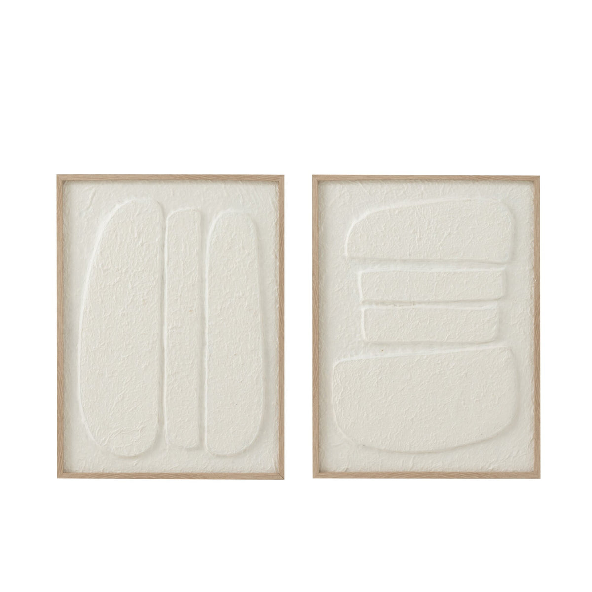Set di 2 quadri Cellen Papier bianchi J-Line