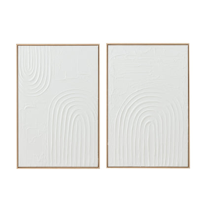 Set di 2 tele Elise bianche da dipingere J-Line