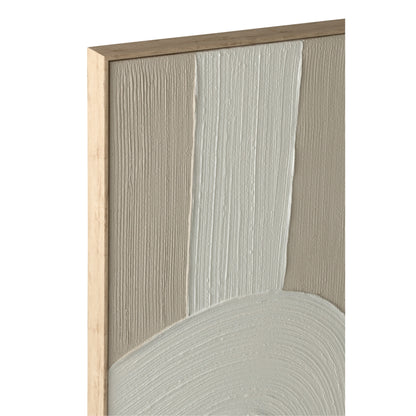 Dipinto Linee Legno di Pino Bianco/Beige Chiaro J-Line
