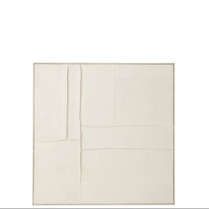 Quadro Log in tela/legno di pino bianco J-Line