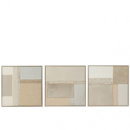 Set di 3 quadri Tod su tela/legno di pino J-LIne