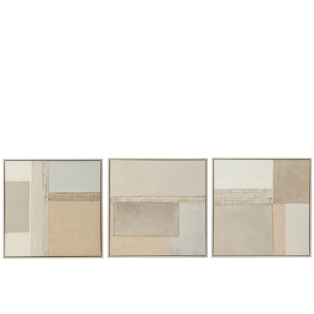 Set di 3 quadri Tod su tela/legno di pino J-LIne