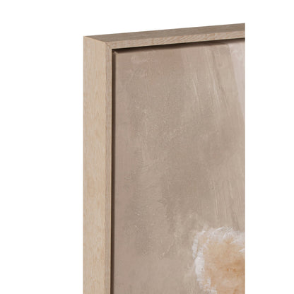 Set di 2 quadri Vaso Pampas Beige su tela/legno J-Line