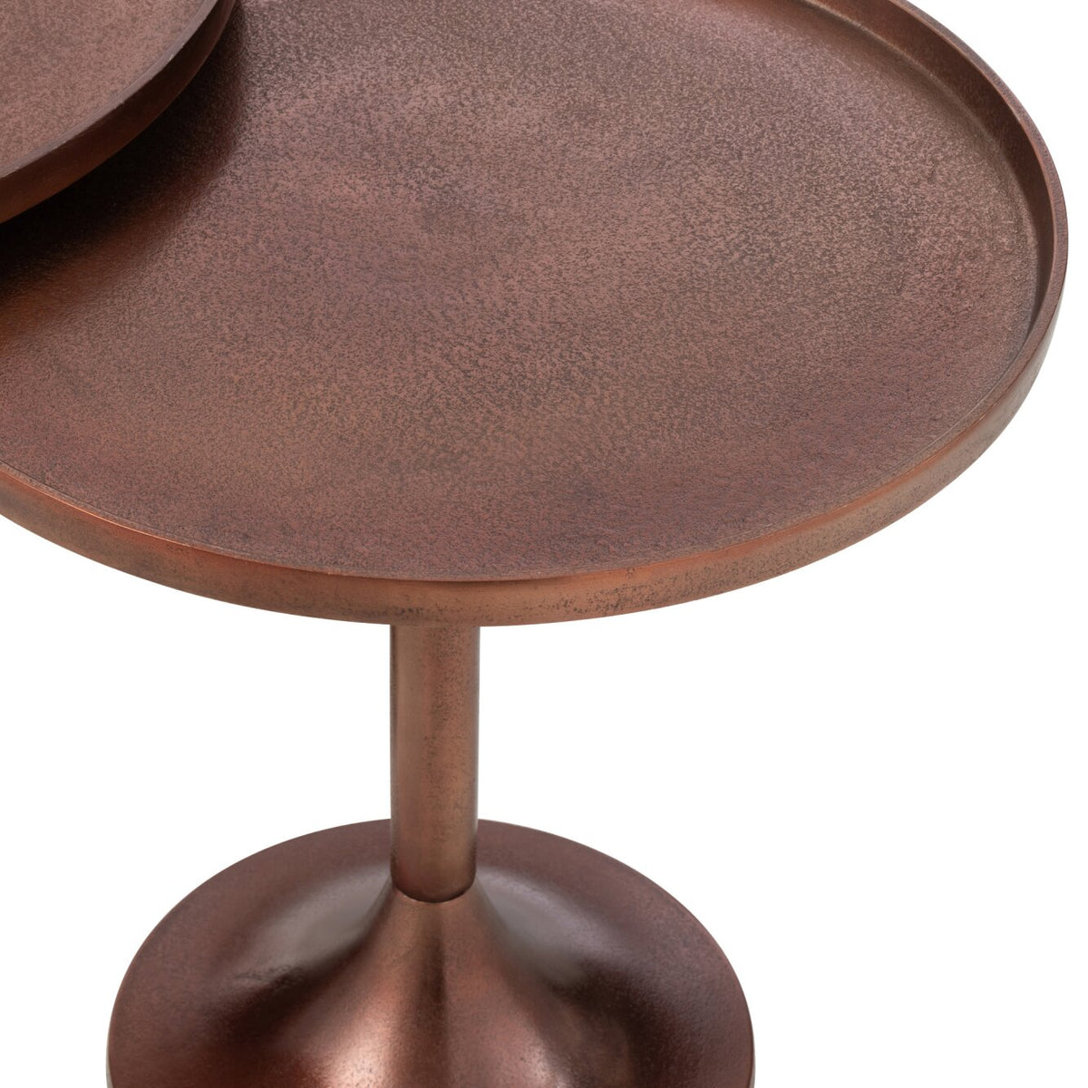 Set di 2 tavolini in alluminio color bronzo J-Line