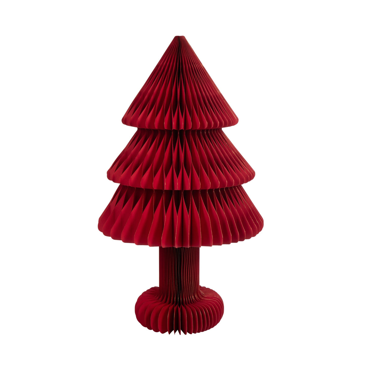 Kerstboom Vouwbaar Papier Kerstrood Large uit de set van J-Line, papieren vloermodel van 100 cm