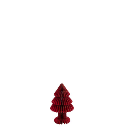 Kerstboom Vouwbaar Papier Kerstrood Small uit de set van J-Line, papieren kegel van 30 cm