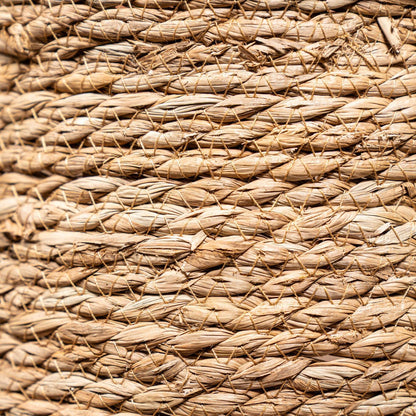 Set van drie rotan manden met witte rand van PTMD als sfeerbeeld