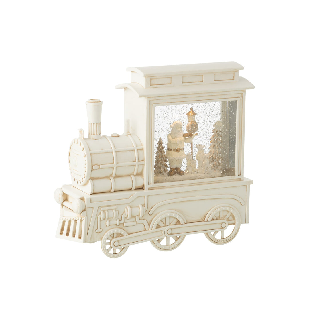 Palla di Neve Locomotive in Plastica Bianca H26cm J-Line