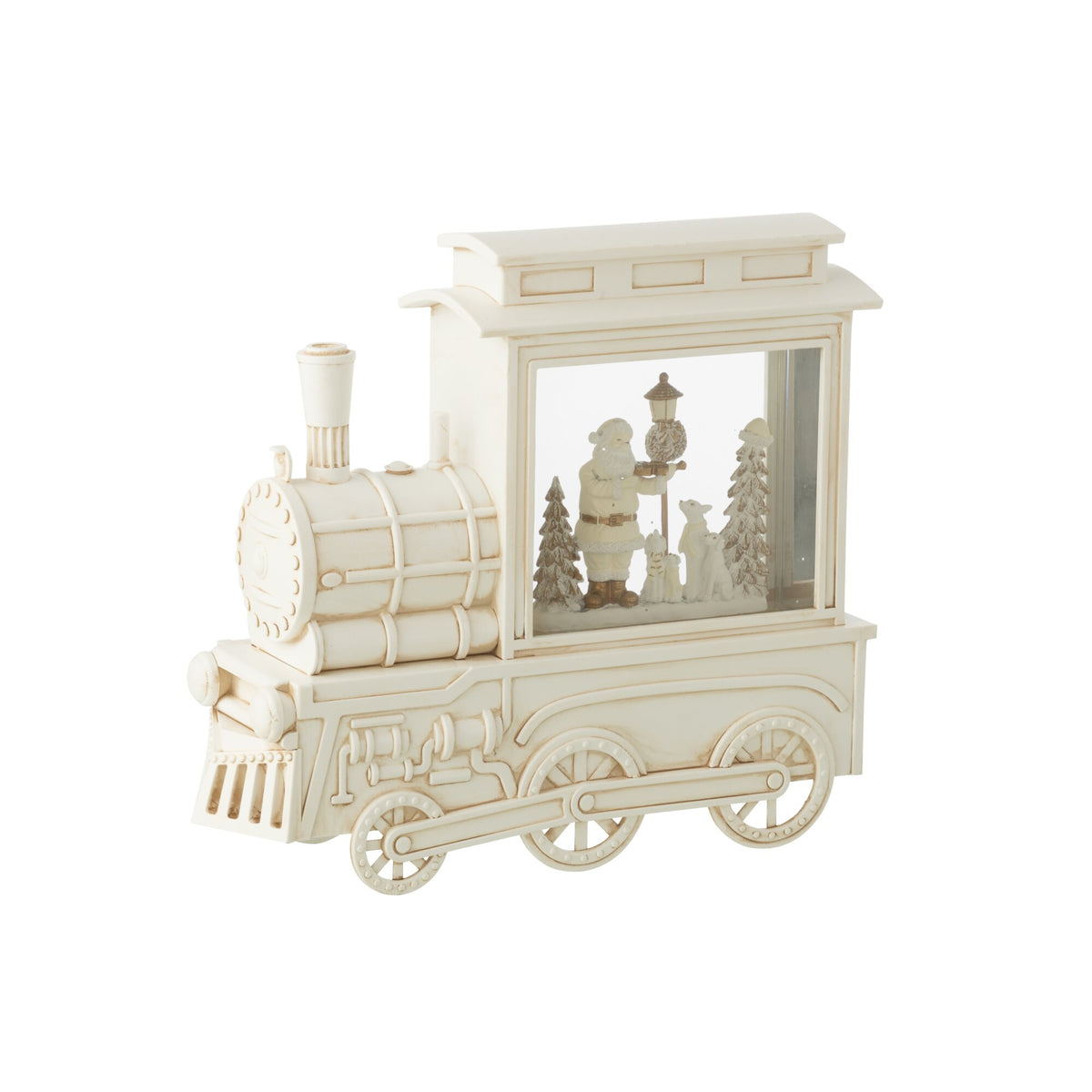 Palla di Neve Locomotive in Plastica Bianca H26cm J-Line