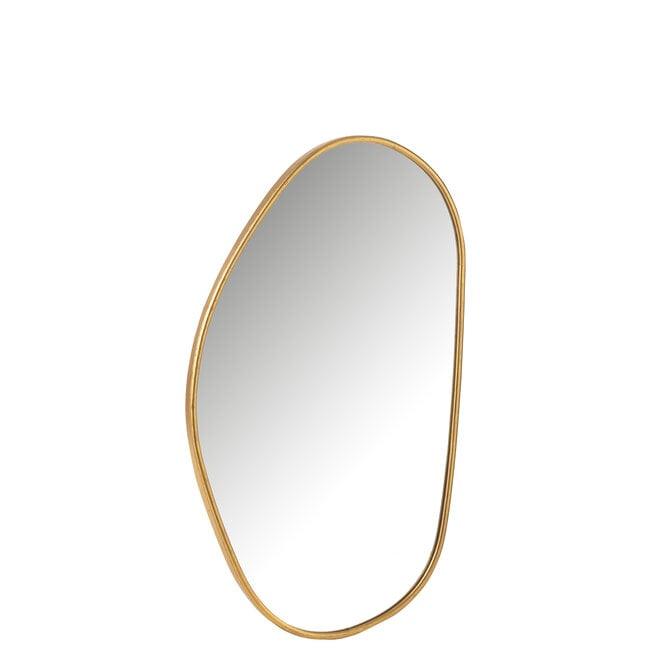 Spiegel Abstract Mdf/Glas Goud Large 80x45cm - Spiegel - J-Line - livinglovely.nl