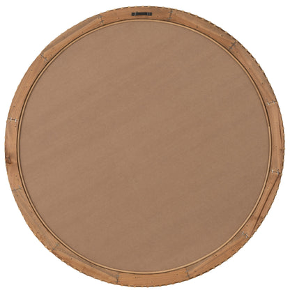 Spiegel Rond Spar/Glas Natuur Ø 75 cm - Spiegel - J-Line - livinglovely.nl
