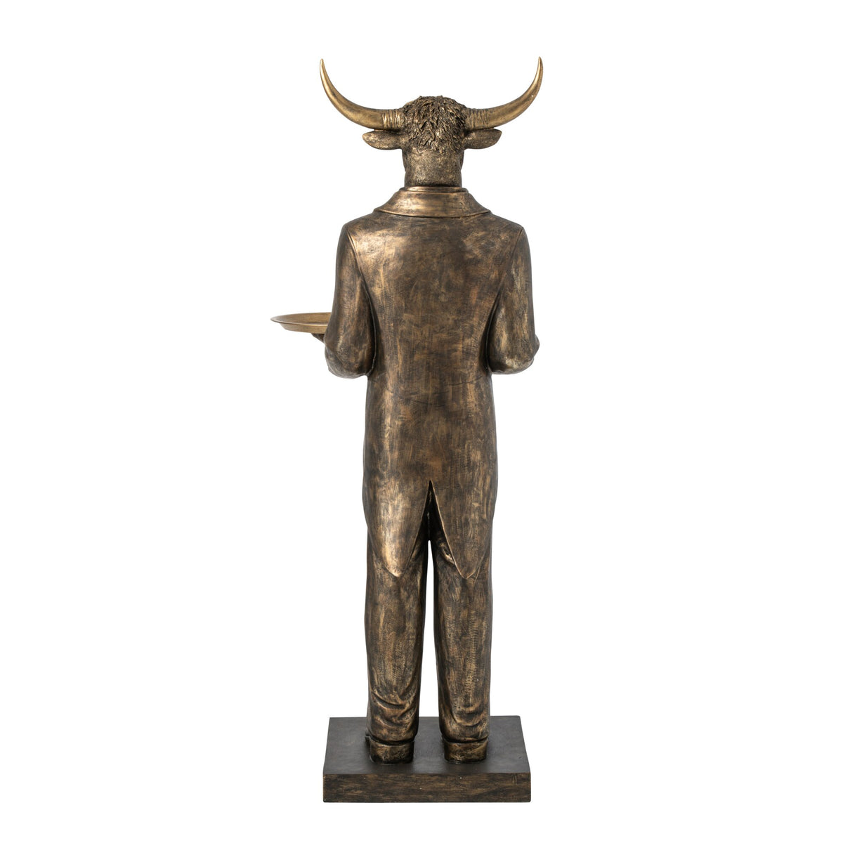 Stier Cameriere in poliresina marrone scuro H165 cm J-Line