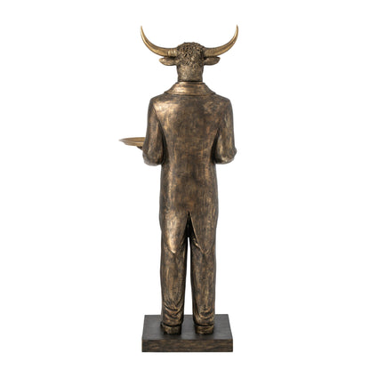 Stier Cameriere in poliresina marrone scuro H165 cm J-Line