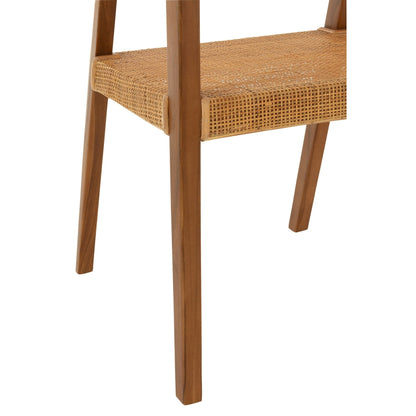 Sedia Emma in teak marrone J-Line