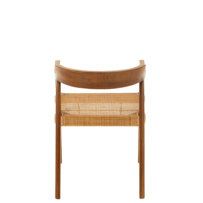 Sedia Emma in teak marrone J-Line
