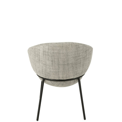 Stoel Ijzer Grijs/Zwart- J-Line