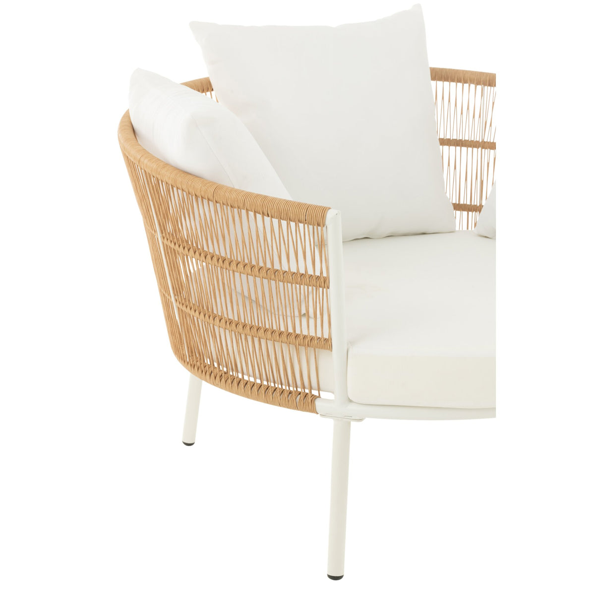 Sedia Joa Metallo/Rattan Bianco J-Line