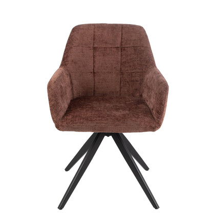 Sedia Louna Ferro/Acrilico Marrone J-Line