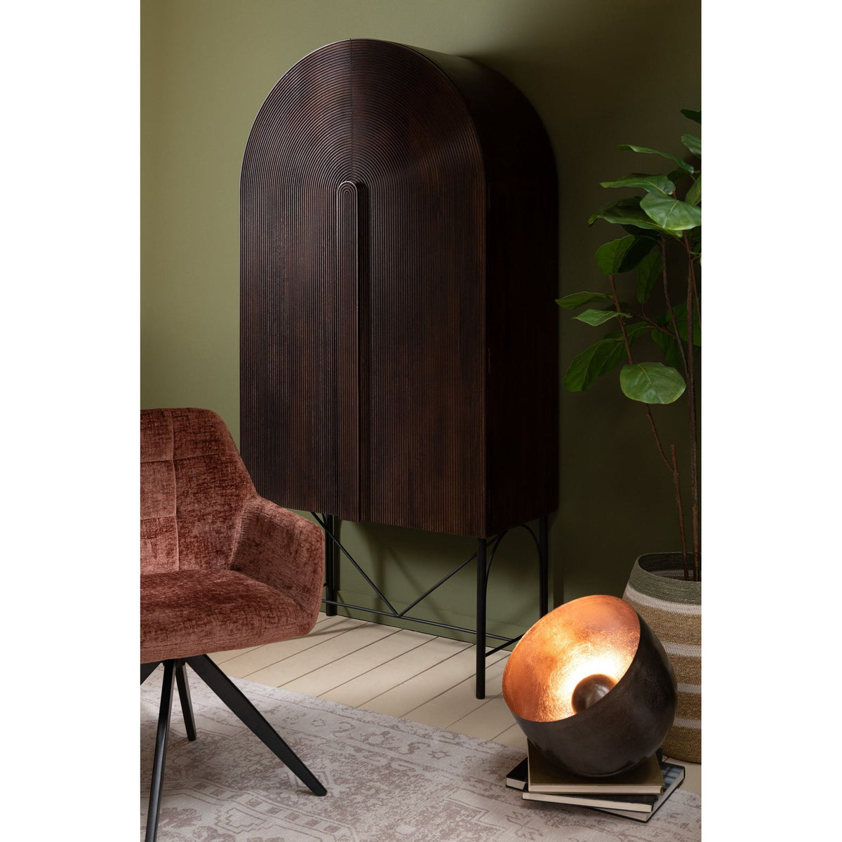 Sedia Louna Ferro/Acrilico Marrone J-Line