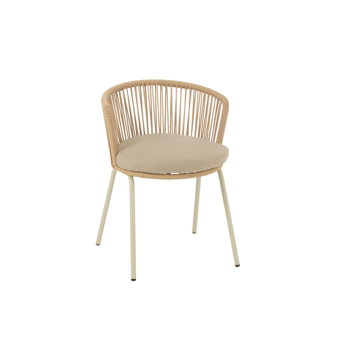 Sedia Toa Metallo/Corda Beige J-Line