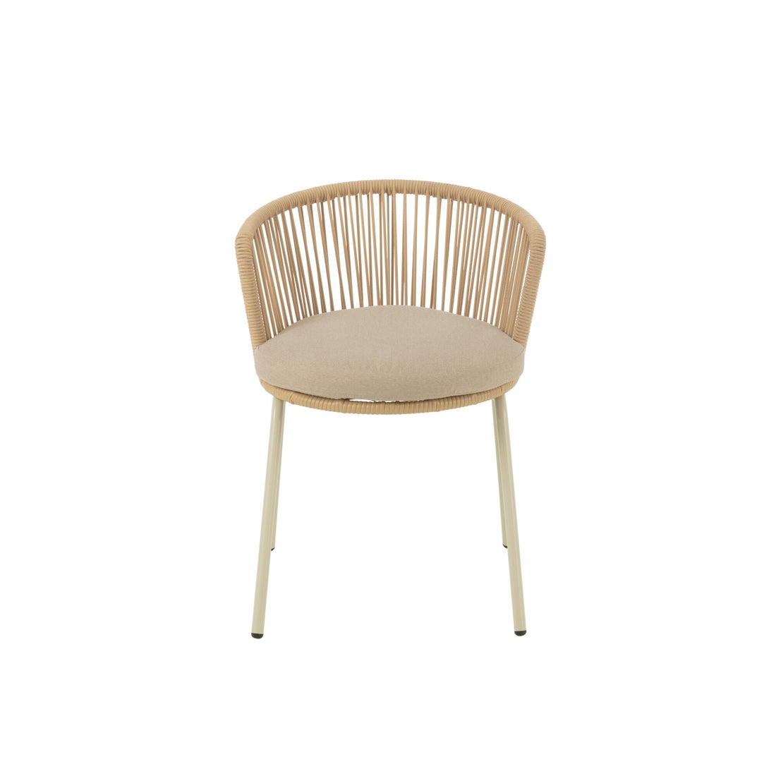 Sedia Toa Metallo/Corda Beige J-Line