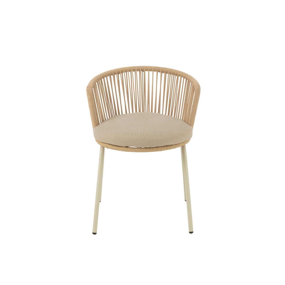 Sedia Toa Metallo/Corda Beige J-Line