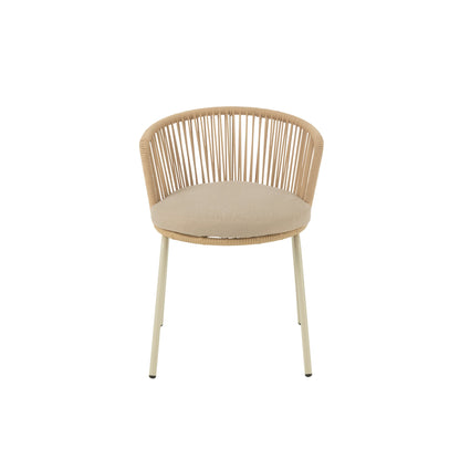 Sedia Toa Metallo/Corda Beige J-Line