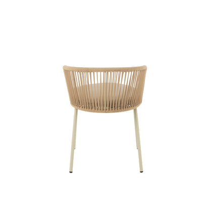 Sedia Toa Metallo/Corda Beige J-Line