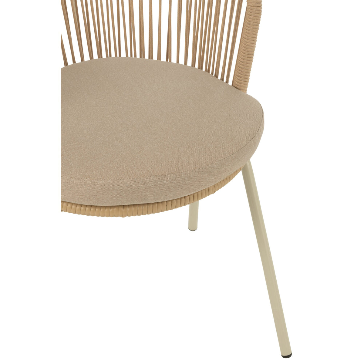 Sedia Toa Metallo/Corda Beige J-Line