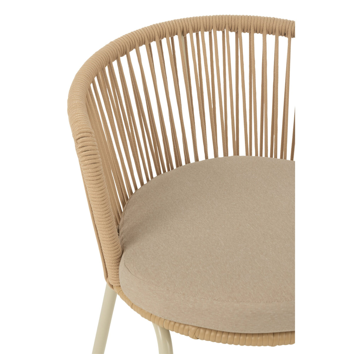 Sedia Toa Metallo/Corda Beige J-Line