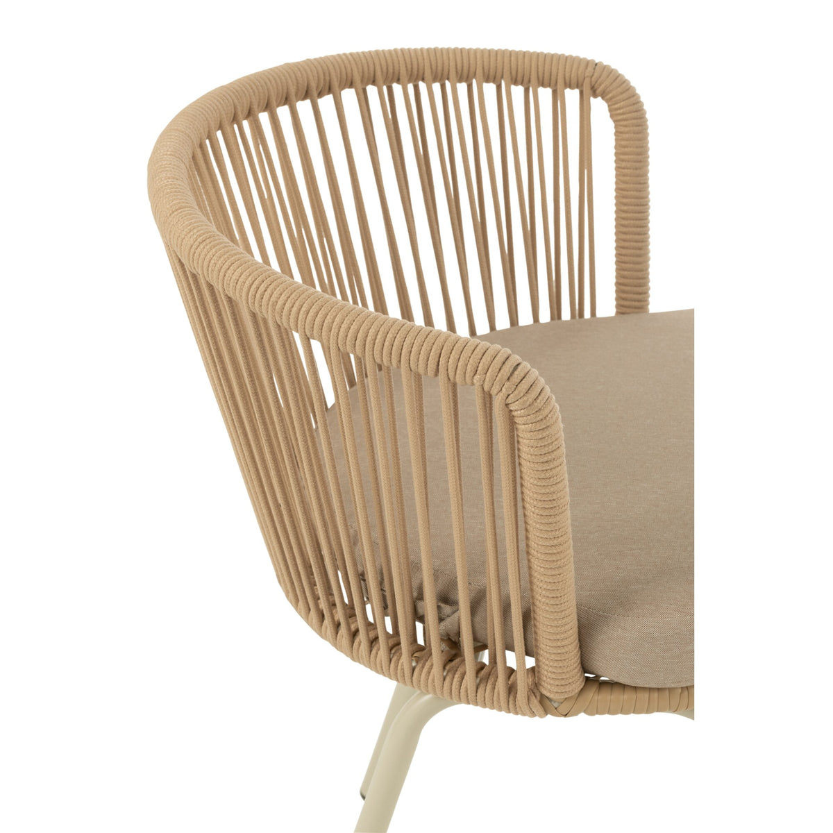 Sedia Toa Metallo/Corda Beige J-Line