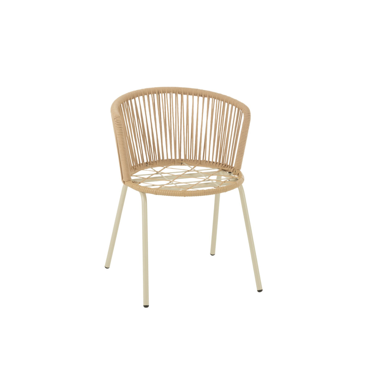 Sedia Toa Metallo/Corda Beige J-Line