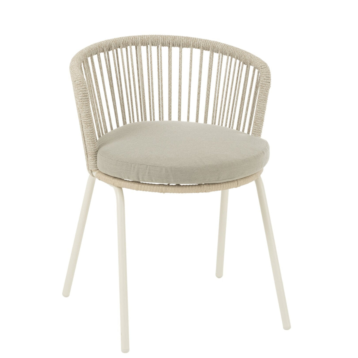 Sedia Toa Metallo/Corda Grigio J-Line
