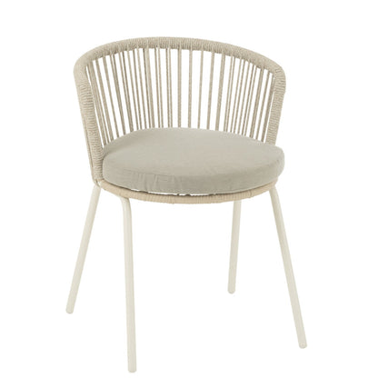 Sedia Toa Metallo/Corda Grigio J-Line