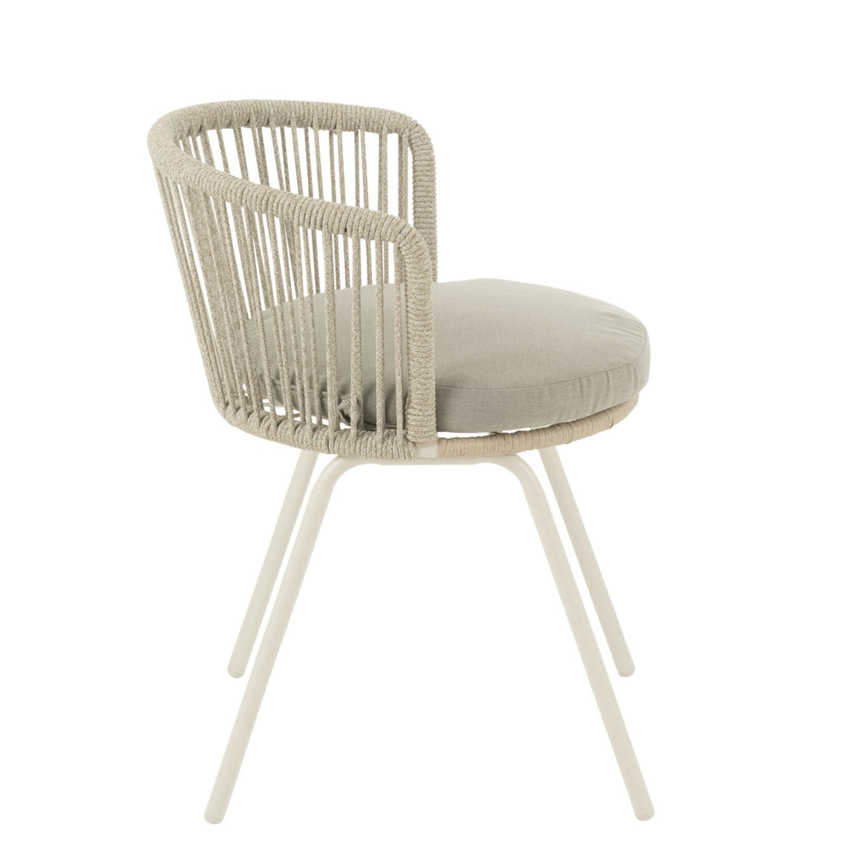 Sedia Toa Metallo/Corda Grigio J-Line