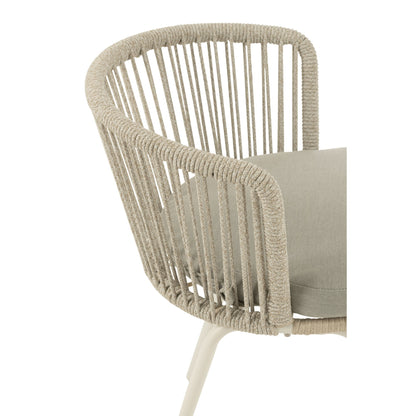 Sedia Toa Metallo/Corda Grigio J-Line