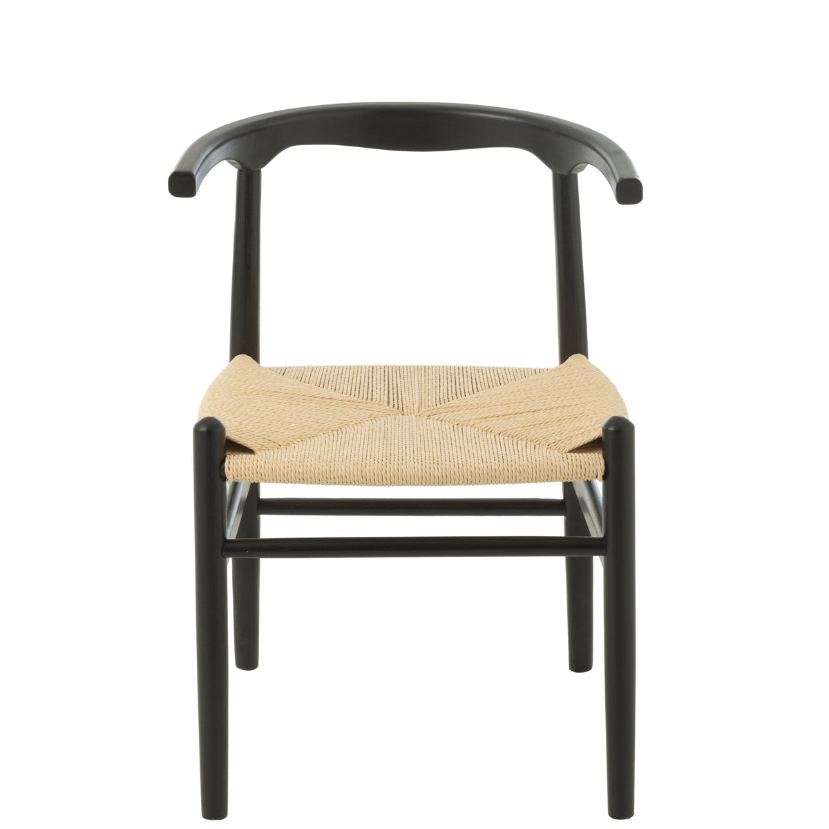 Sedia Toon Legno di faggio/Corda Nero J-Line
