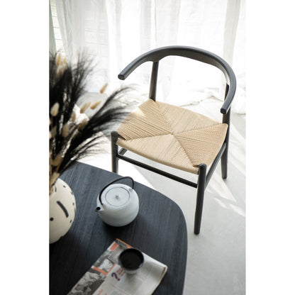 Sedia Toon Legno di faggio/Corda Nero J-Line