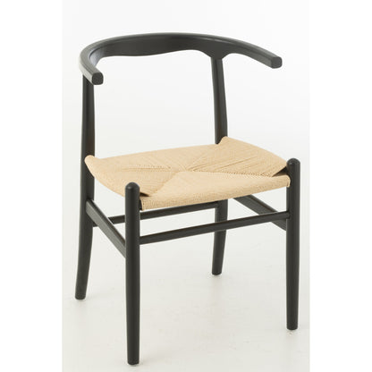 Sedia Toon Legno di faggio/Corda Nero J-Line