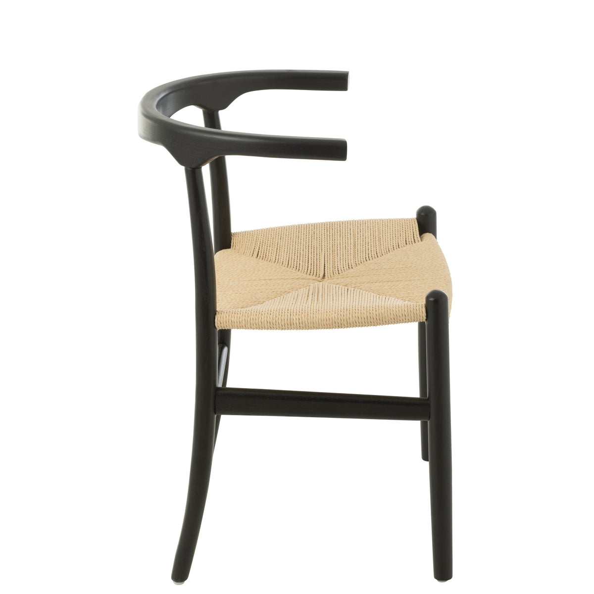 Sedia Toon Legno di faggio/Corda Nero J-Line