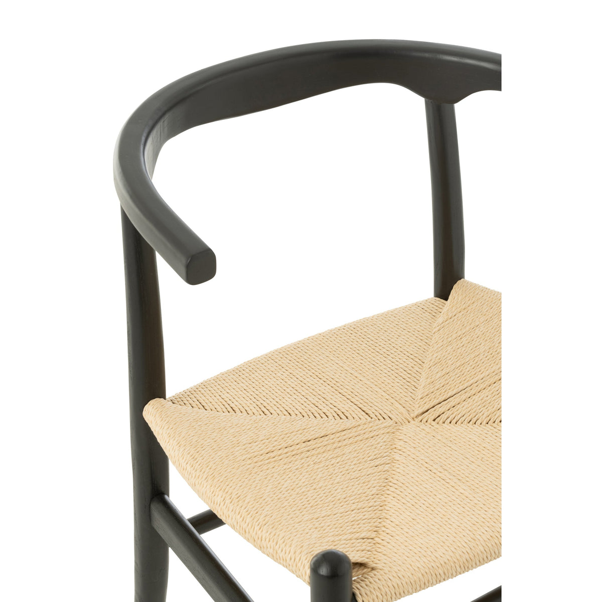 Sedia Toon Legno di faggio/Corda Nero J-Line