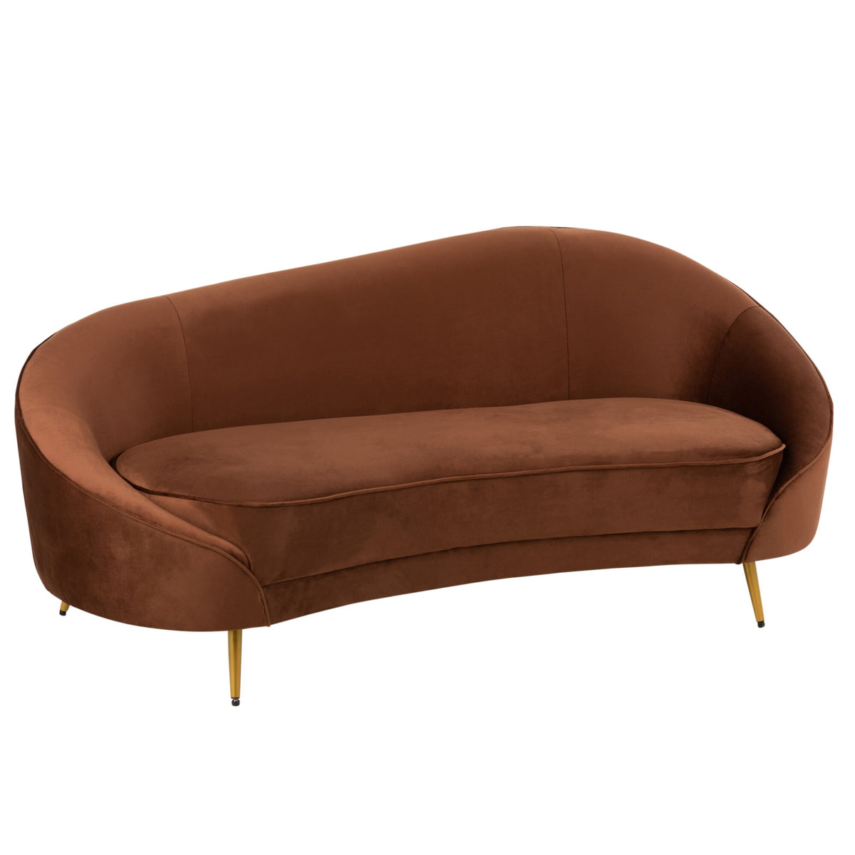 Divano in tessuto Elisabeth marrone 180 cm J-Line