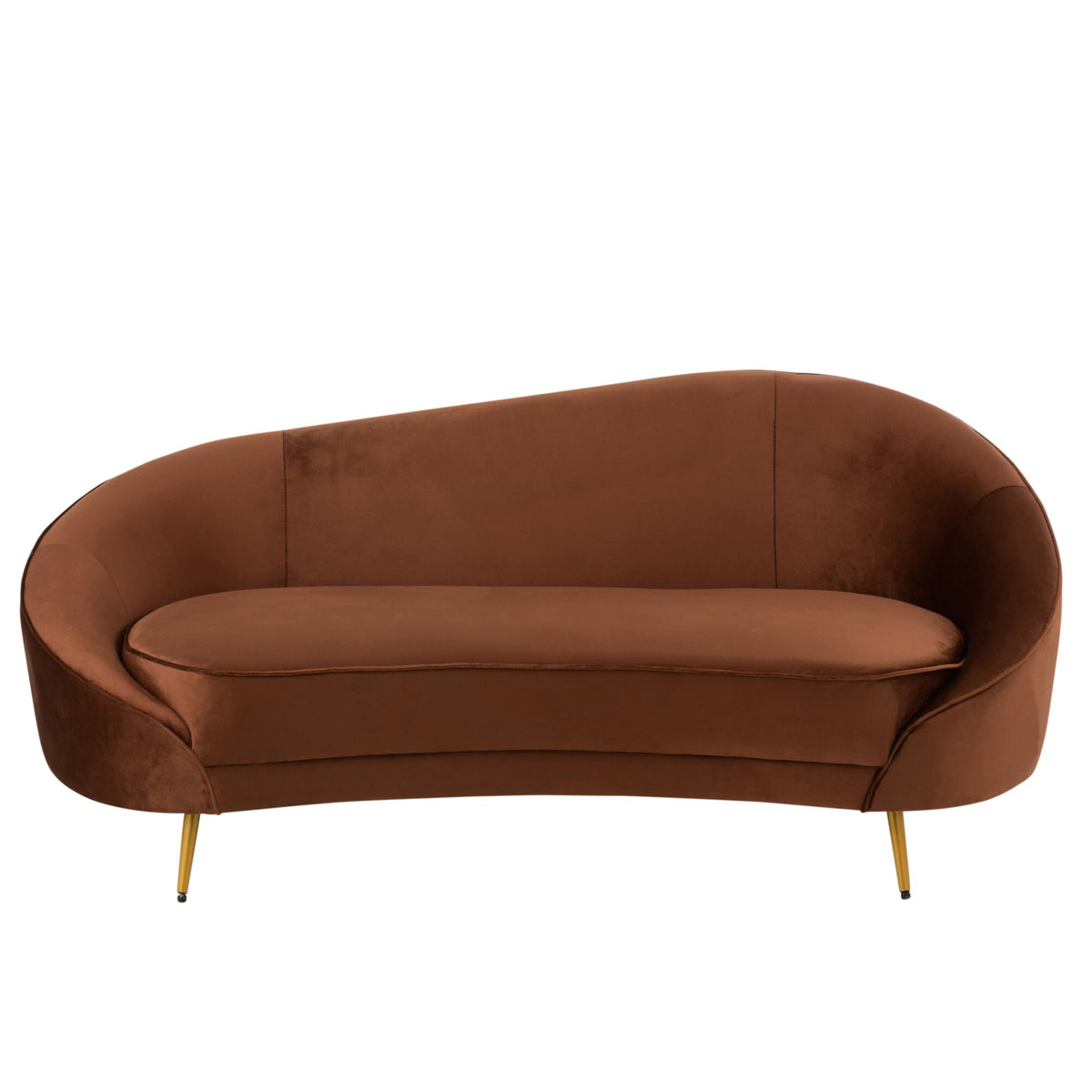 Divano in tessuto Elisabeth marrone 180 cm J-Line