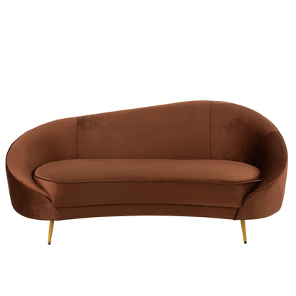 Divano in tessuto Elisabeth marrone 180 cm J-Line