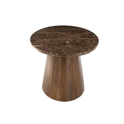 Tavolo ovale marmo/legno di mango marrone J-Line