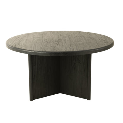 Tavolo Rotondo in Legno di Teak Nero J-Line
